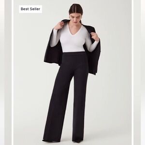 Spanx Super Smooth Perfect Fit Ponte Wide Leg Pant Size Medium